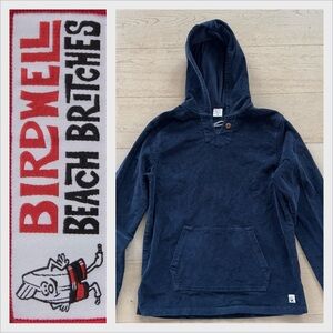 BIRDWELL Blue Corduroy Baja Hoodie w Kangaroo Pocket M